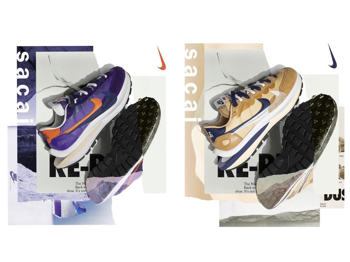Sacai × Nike】VaporWaffleの新色モデルが4月27日／6月25日に発売予定 