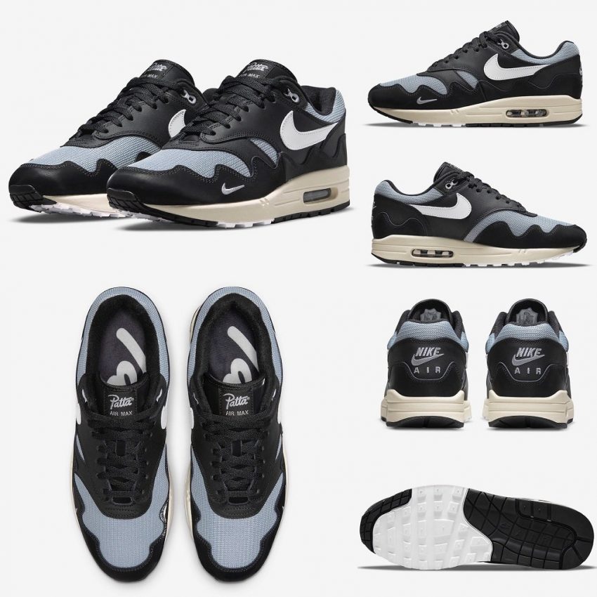PATTA × NIKE AIR MAX 1 THE WAVE BLACKが12/10に海外発売予定 - FASHION FALE