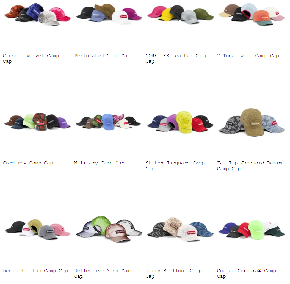 supreme-22ss-spring-summer-caps-hats