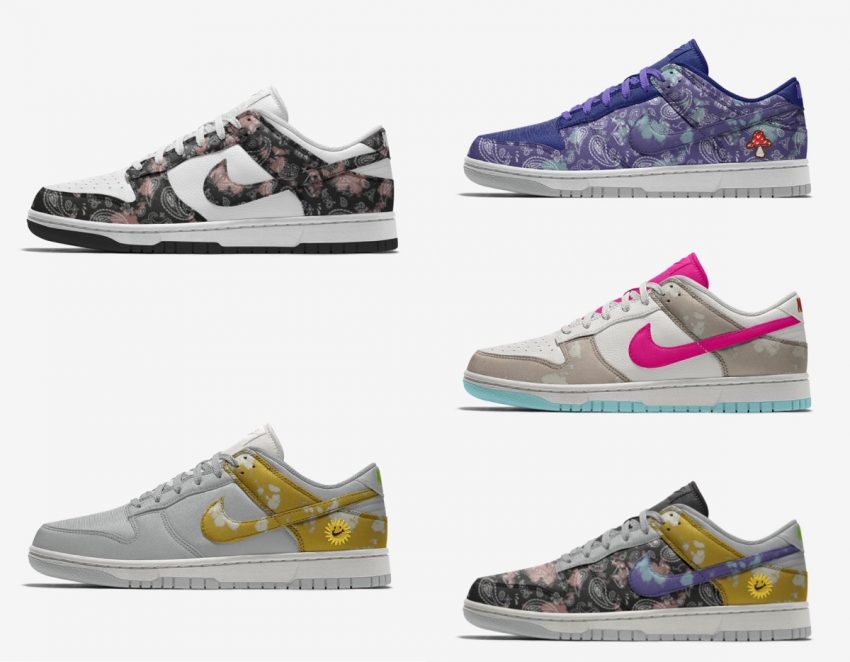 NIKE DUNK カスタムスニーカー ナイキ 手描き風シューズ リペイント 
